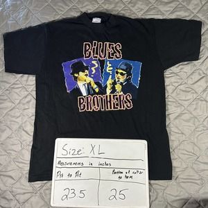 Vintage Blues Brothers Shirt Mens Extra Large Black 90s Musical Comedy Akroyd